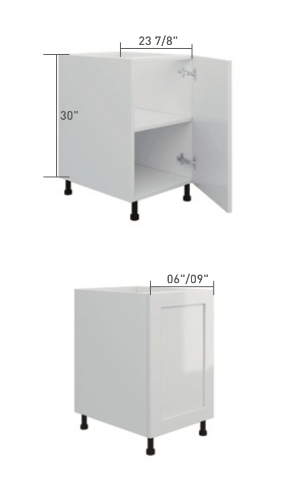 Gray Single Shaker GSS Kitchen Cabinets | Oppein Cabinetry