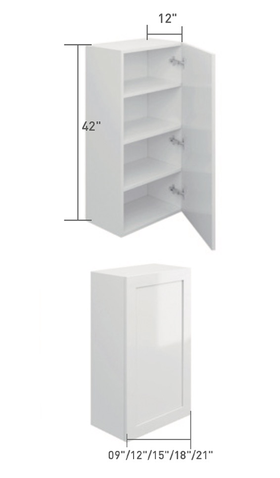 Gray Single Shaker GSS Kitchen Cabinets | Oppein Cabinetry