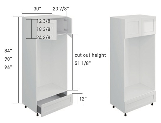 White Slim Shaker SSW kitchen cabinets | Oppein Cabinetry