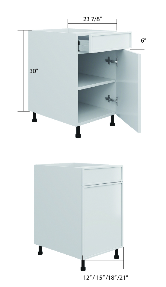 Gray Single Shaker GSS Kitchen Cabinets | Oppein Cabinetry
