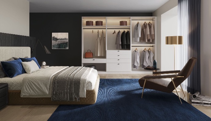 white closet for bedroom