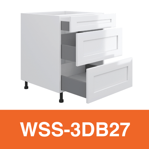 [PLY-WSS-3DB27] 3 Drawers Base Cabinet