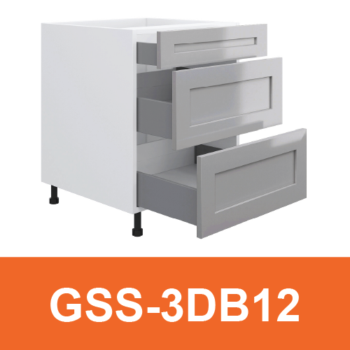 [PLY-GSS-3DB12] 3 Drawer Base Cabinet