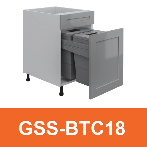 [PLY-GSS-BTC18] Base Trash Can Cabinet (1 Drawer + 1 Door)