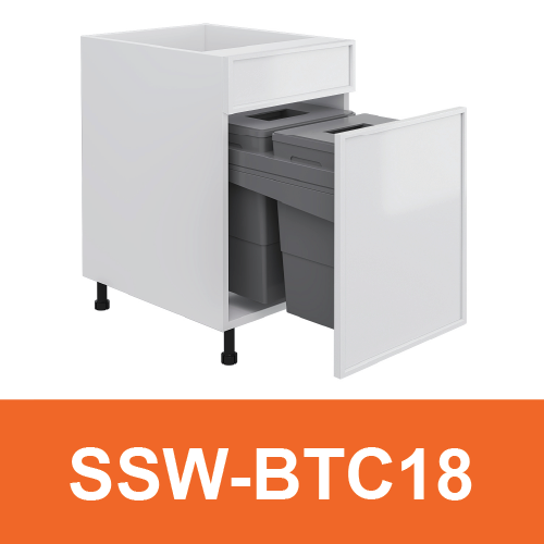 [PLY-SSW-BTC18] Base Trash Can Cabinet (1 Drawer + 1 Door)
