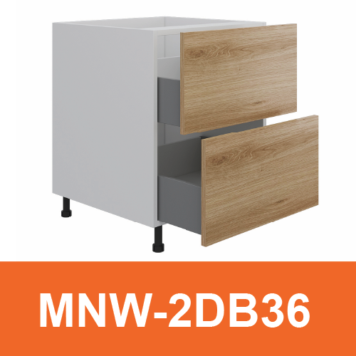 [PLY-MNW-2DB36] 2 Drawer Base Cabinet
