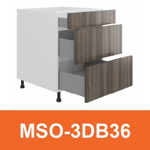 [PLY-MSO-3DB36] 3 Drawers Base Cabinet