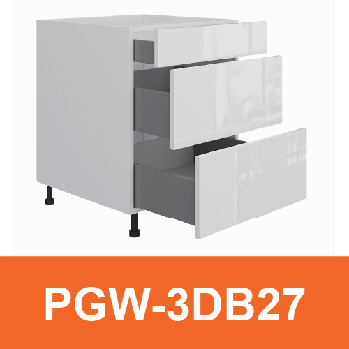 [PLY-PGW-3DB27] 3 Drawers Base Cabinet