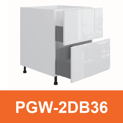 [PLY-PGW-2DB36] 2 Drawer Base Cabinet