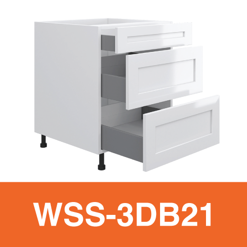 [PLY-WSS-3DB21] 3 Drawer Base Cabinet