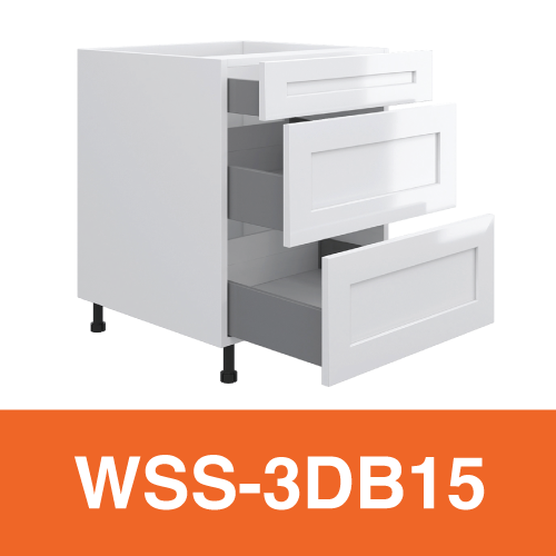 [PLY-WSS-3DB15] 3 Drawer Base Cabinet