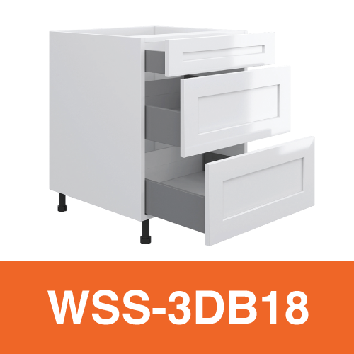 [PLY-WSS-3DB18] 3 Drawer Base Cabinet